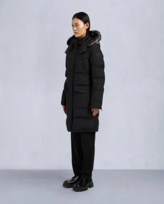 Onyx Shearling Trim Causapscal Parka