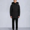 Parka Big Ridge con bordi in shearling color onice