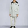 Parka Big Ridge con bordi in shearling color onice