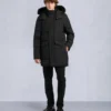 Parka Big Ridge con bordi in shearling color onice