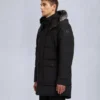 Parka Big Ridge con bordi in shearling color onice