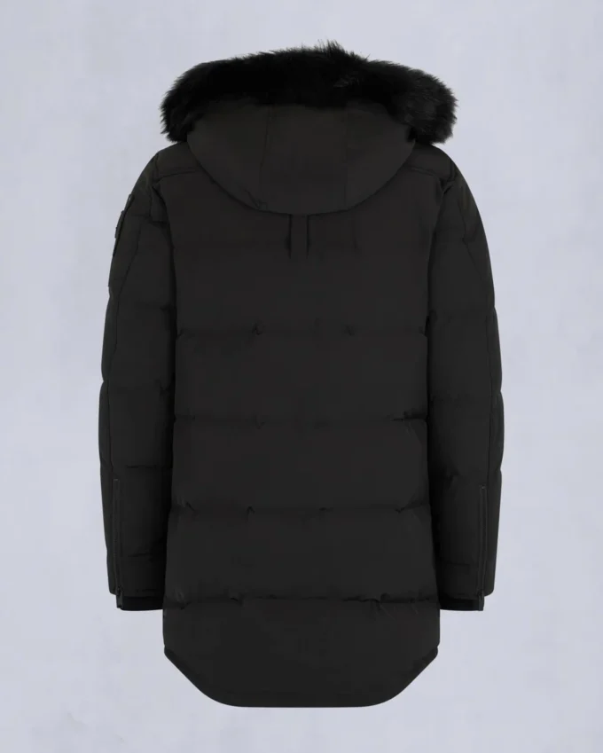 Parka Big Ridge con bordi in shearling color onice