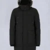 Parka Big Ridge con bordi in shearling color onice