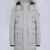 Parka Big Ridge con bordi in shearling color onice