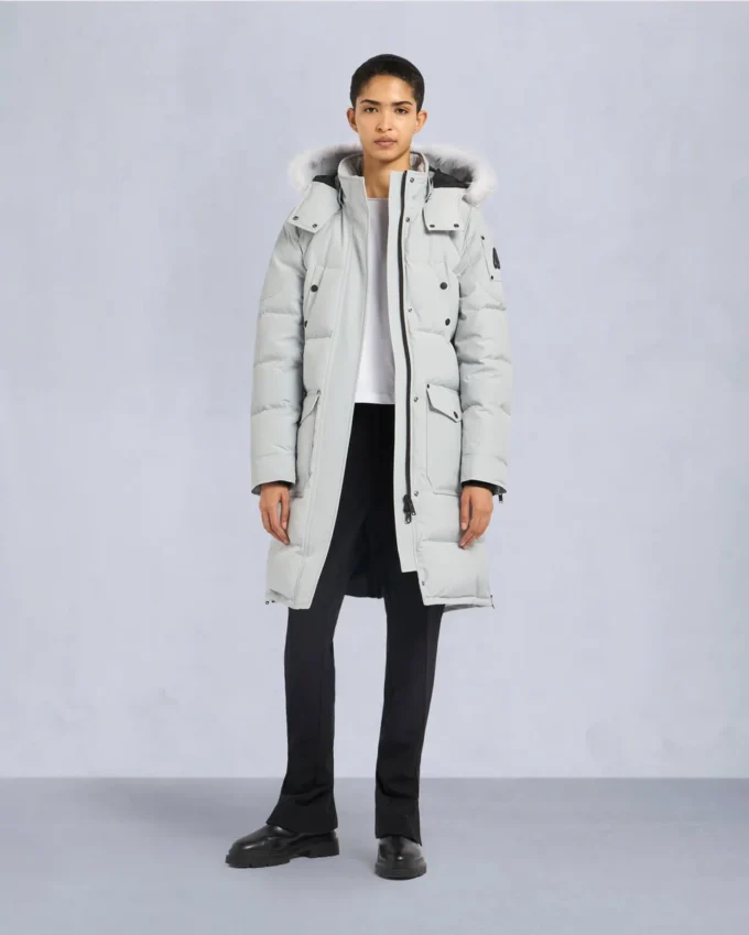 Parka Causapscal in shearling color onice