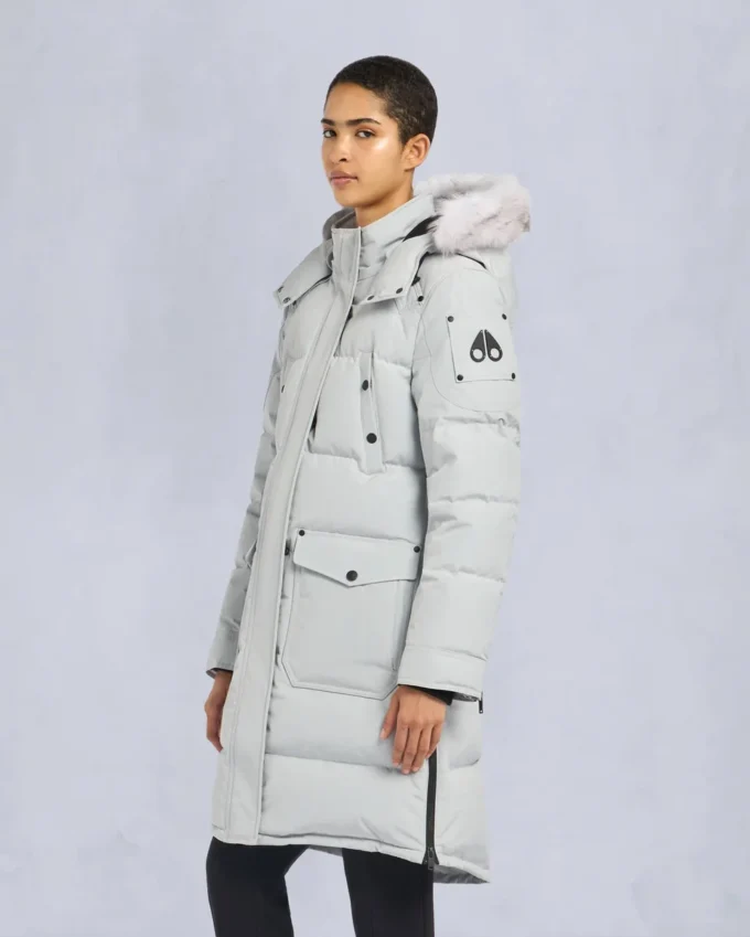 Parka Causapscal in shearling color onice
