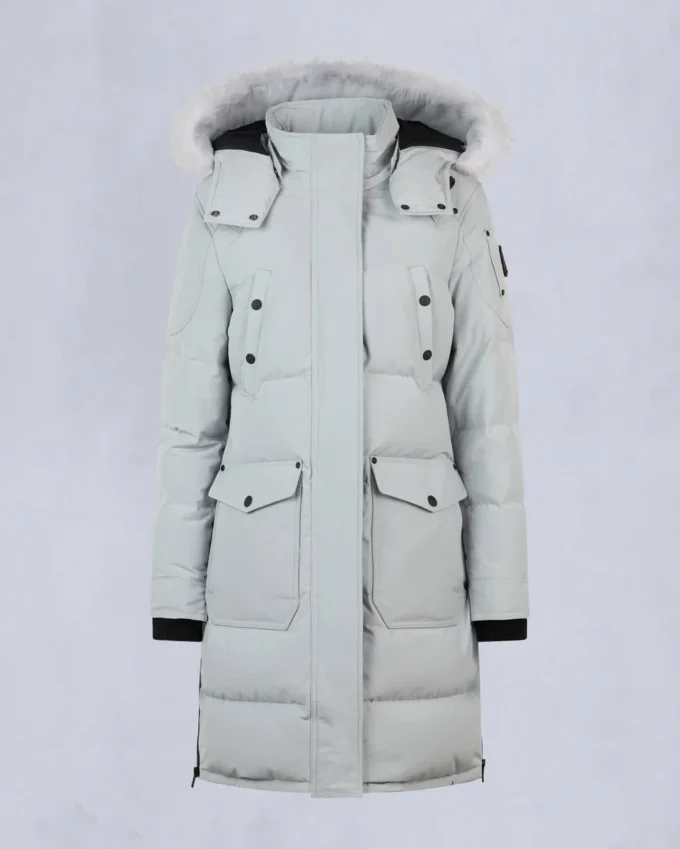 Parka Causapscal in shearling color onice