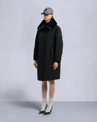 Parka con bordi in shearling originale