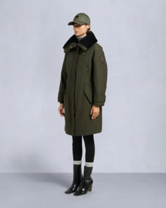 Parka con bordi in shearling originale