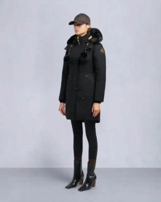 Parka con bordi in shearling Stirling della serie Gold