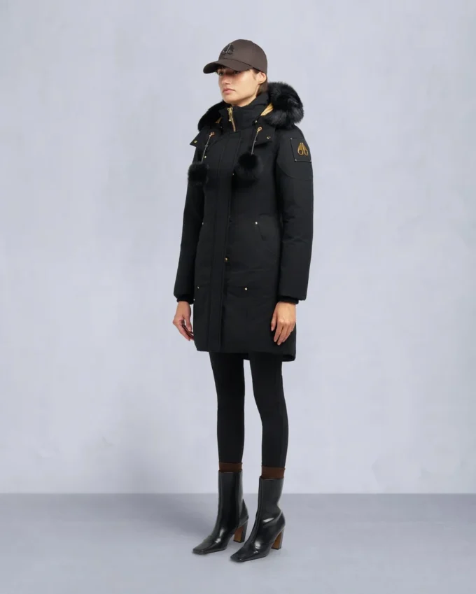 Parka con bordi in shearling Stirling della serie Gold