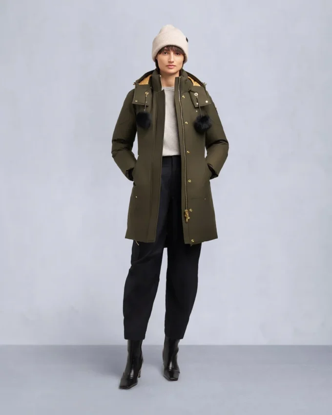 Parka con bordi in shearling Stirling della serie Gold