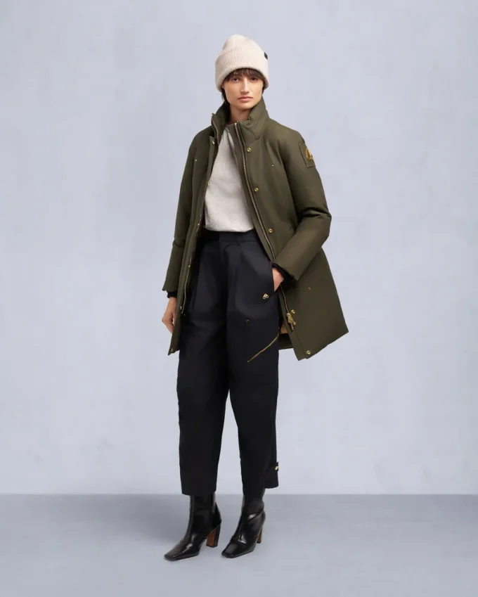 Parka con bordi in shearling Stirling della serie Gold