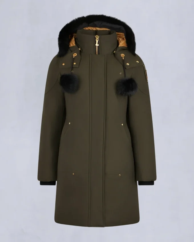 Parka con bordi in shearling Stirling della serie Gold