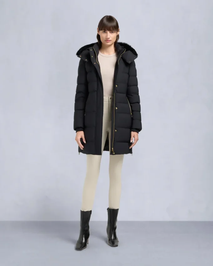 Parka Gold Series Nyluxe Watershed con bordi in shearling