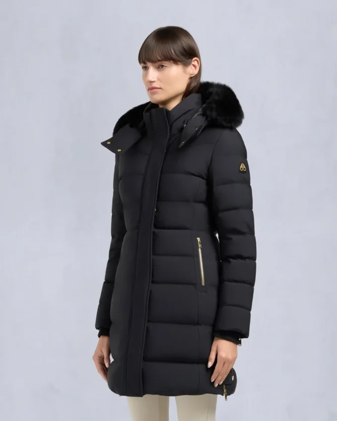 Parka Gold Series Nyluxe Watershed con bordi in shearling
