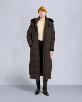 Parka Nyluxe Chelia con bordo in shearling