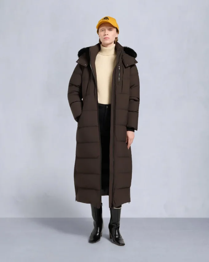 Parka Nyluxe Chelia con bordo in shearling