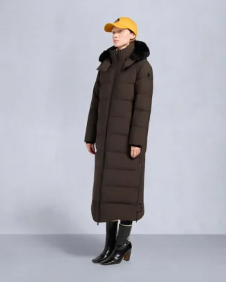 Parka Nyluxe Chelia con bordo in shearling