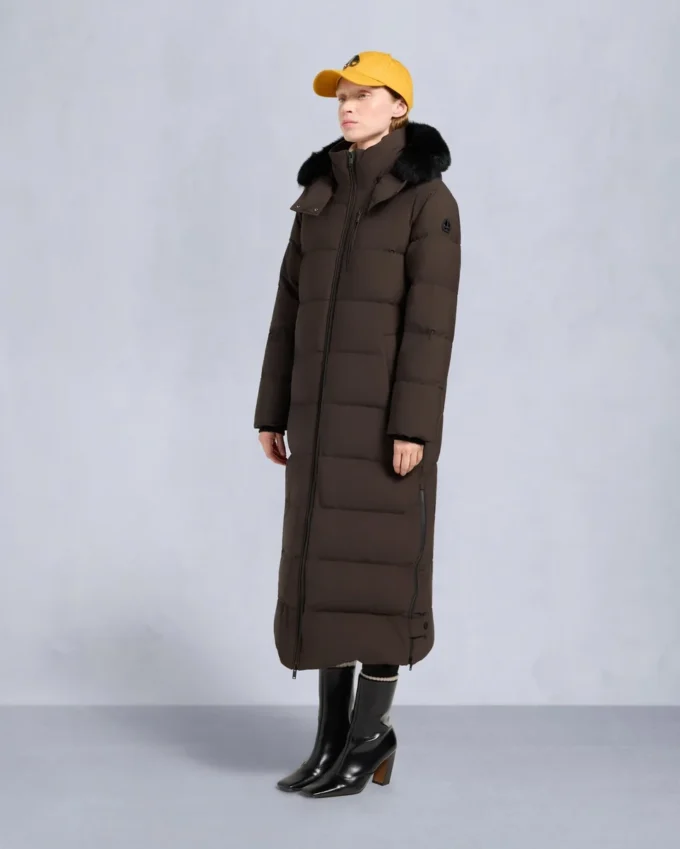 Parka Nyluxe Chelia con bordo in shearling