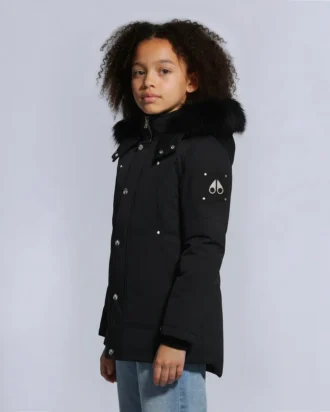 Parka unisex originale con bordo in shearling per bambini
