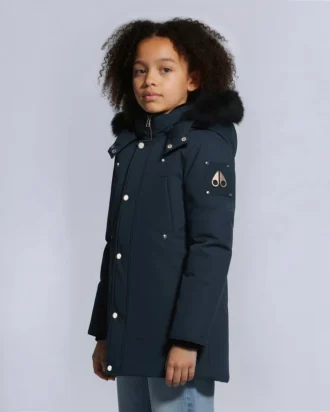Parka unisex originale con bordo in shearling per bambini