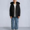 Parka unisex originale con bordo in shearling per bambini