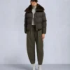 Piumino corto con bordo in shearling Belle Dune