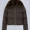 Piumino corto con bordo in shearling Belle Dune